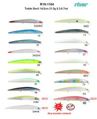 River Treble Devil 145F 14.5cm 21.5Gr 0.3-0.7mt 33HYS