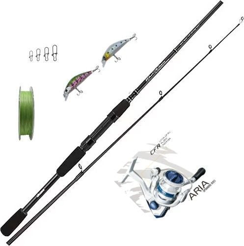 Okuma Wave Power 228cm 2-12g /Okuma Aria 1000A makine Spin Olta Seti