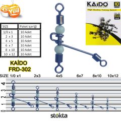 Inox Boncuk Uzun Bilyalı 3lü Fırdöndü 10lu