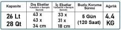 Coleman Xtreme Wheeled 28 QT Tekerlekli Soğutucu Buzluk 26 Lt LACİVERT