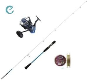 Okuma Safina SW 4000 Bauer Bambam Salt Dfr 20-90 Kamış Tekne Seti