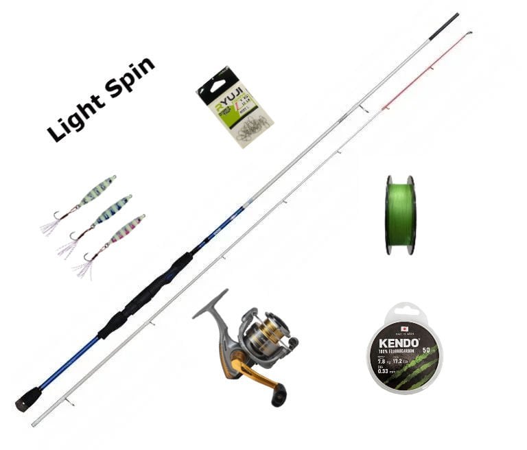 Okuma Monkey MO-2500A - Bauer Bambam Salt 1DFR Ultra Light 218cm 8-18g Spin Set