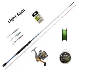 Okuma Monkey MO-2500A - Bauer Bambam Salt 1DFR Ultra Light 218cm 8-18g Spin Set