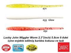 Lucky John Wiggler Worm 2.3'' (5.8cm) 9 Adet S32