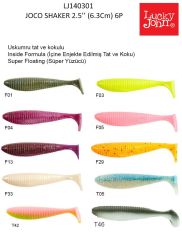 Lucky John Joco Shaker 2.5'' (6.35 cm) 6P Silikon Yem T46